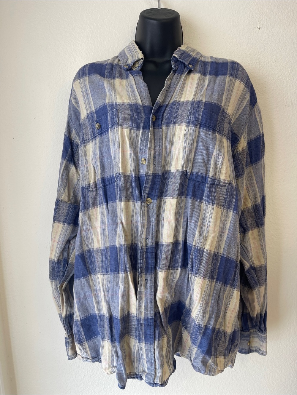 Northwest Territory Blue & Cream Plaid Lightweight Shirt Jacket